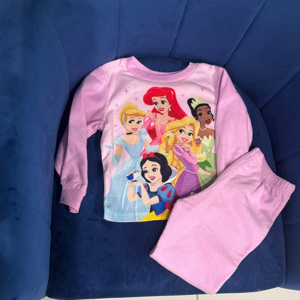 Disney Princess Pink and Purple Kids Pajama Set